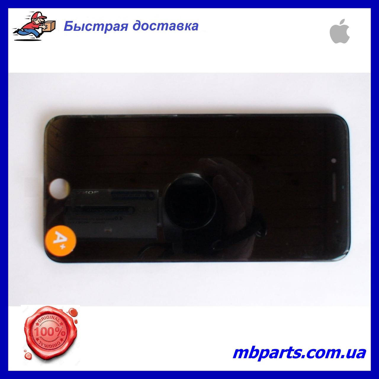 

Дисплей iPhone 7 Plus (5.5") Black, оригинал с рамкой (восстановленное стекло), Черный