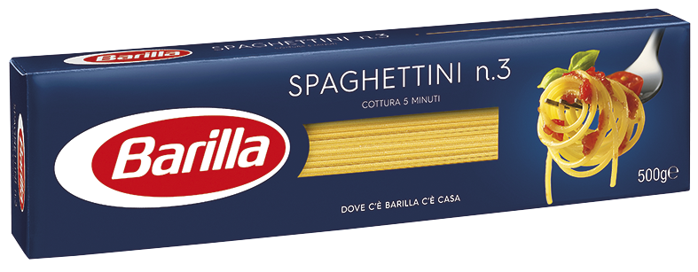 

Макароны спагетти BARILLA Spaghettini №3 500г, 24шт/ящ