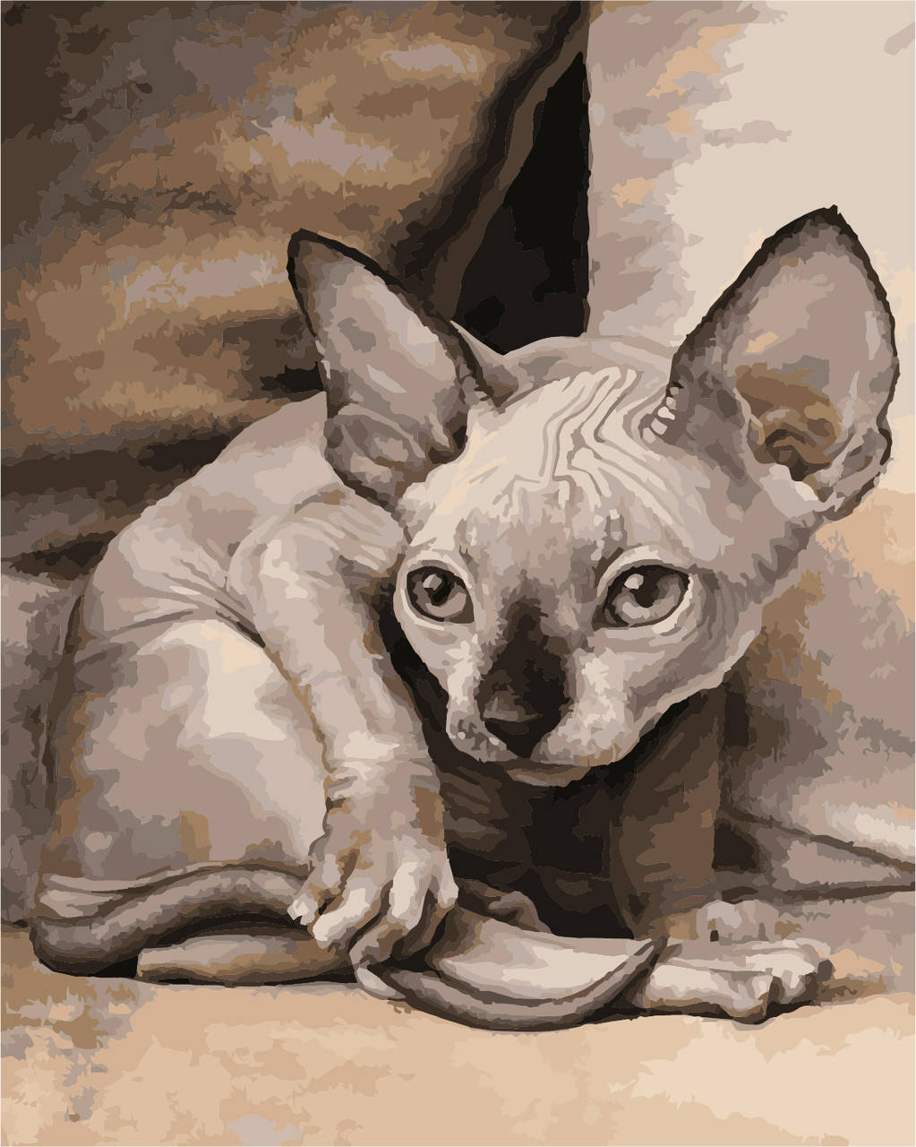 

Картина по номерам ArtStory Экзотическая кошка 40*50см