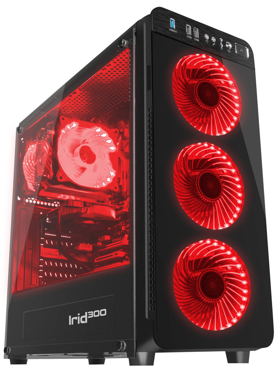 

Корпус ПК GENESIS Irid 300 Red