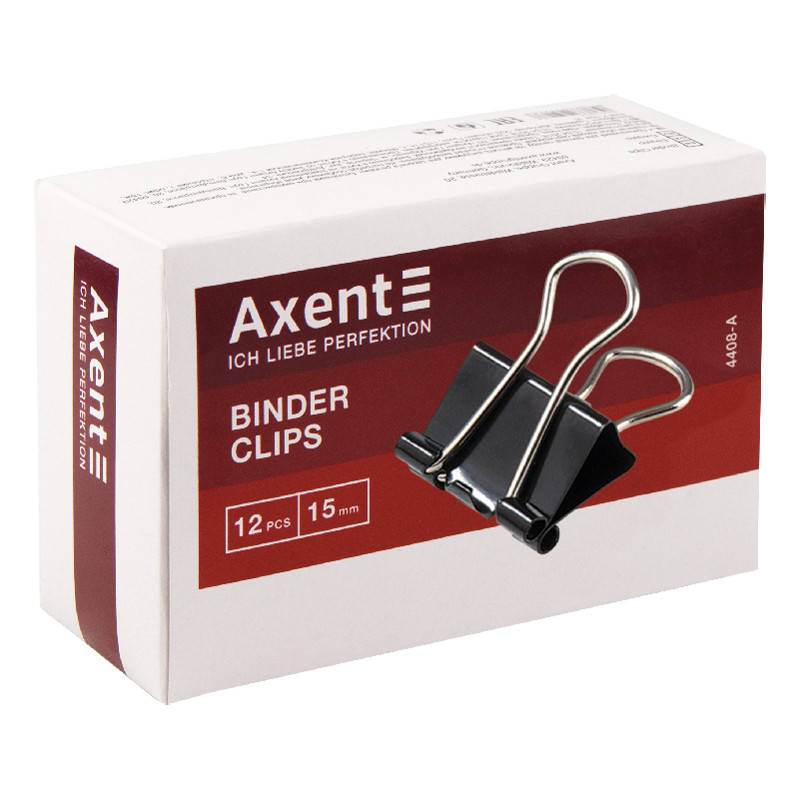 

Биндер Axent 4408-A, 15 мм, 12 штук, черный