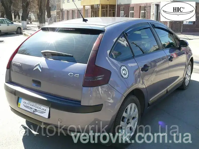 

Ветровики на Ситроен С4 с 2004-2010 Хик накладные