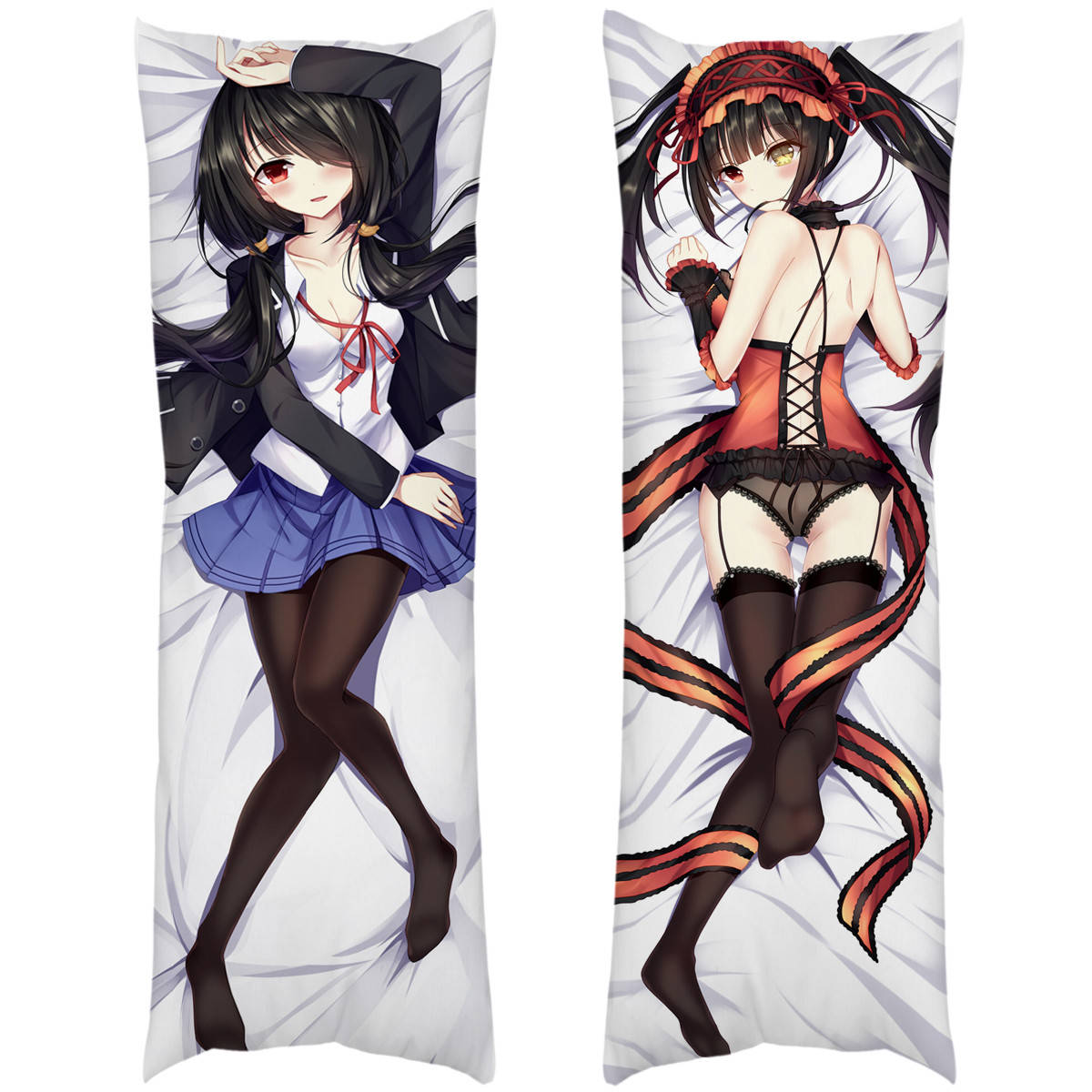 

Дакимакура Рандеву с жизнью | Date a live | Tokisaki Kurumi, 40x130 см, Белый