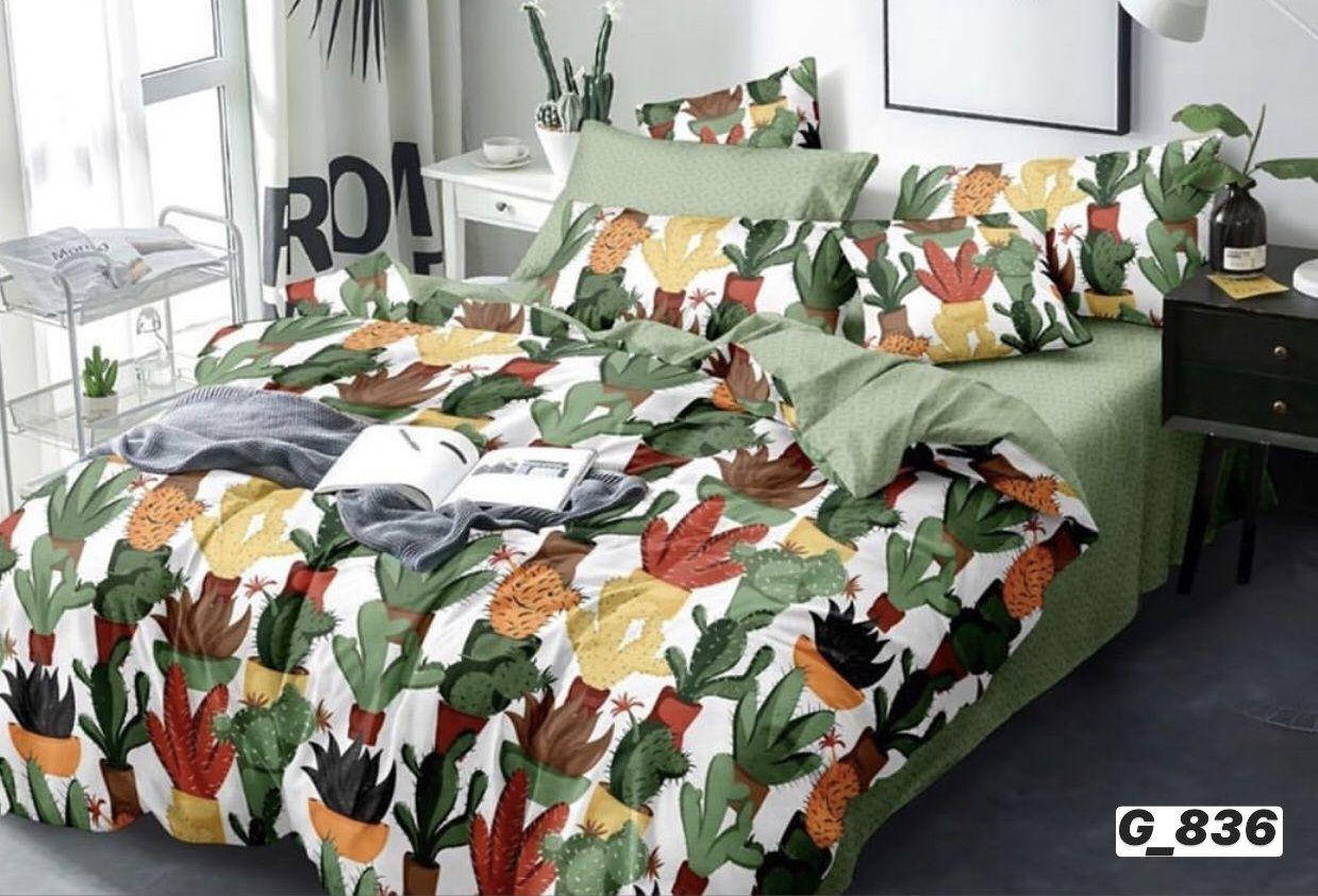 

Набор постельного белья полуторный Кактусы