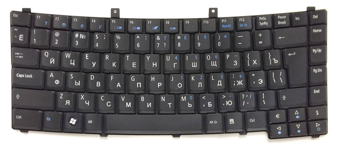 

Клавиатура ACER TravelMate 2300 2310 2340 2410 2420 2430 2440 2480 3240, Серый