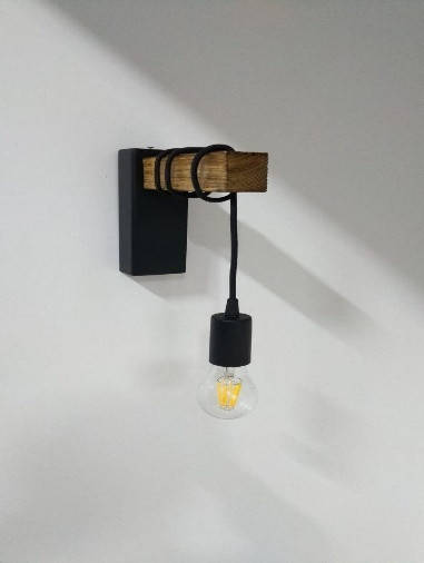 

Бра в стили лофт S7128/1 світлий обжиг+чорний 60W SR