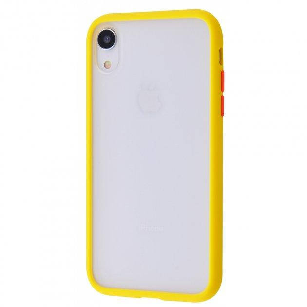 

Противоударный матовый чехол для iPhone XR Желтый