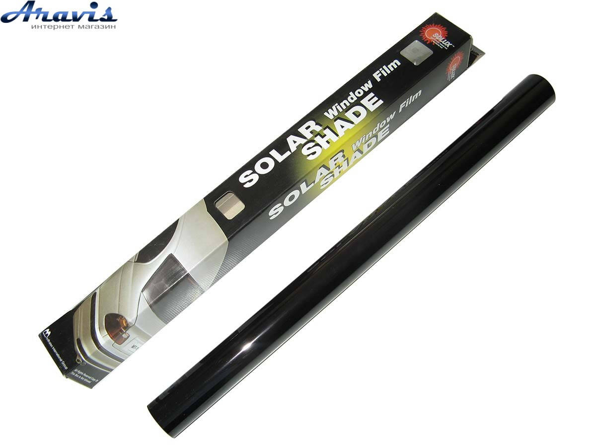 

Тонировочная пленка Solux 100 см х3м не выгорает Dark Black 10%, Черный