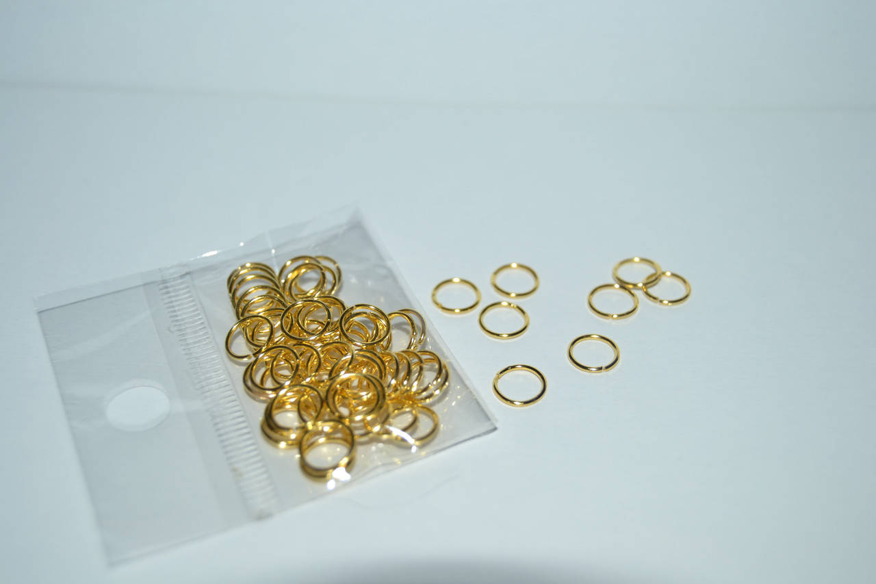 

Кільця з'єднувальні, 7мм, 40шт, золото, Золотистый