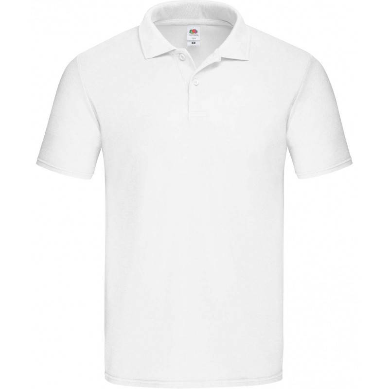 

Хлопковая мужская летняя футболка поло белая - S, M, L, XL, 2XL