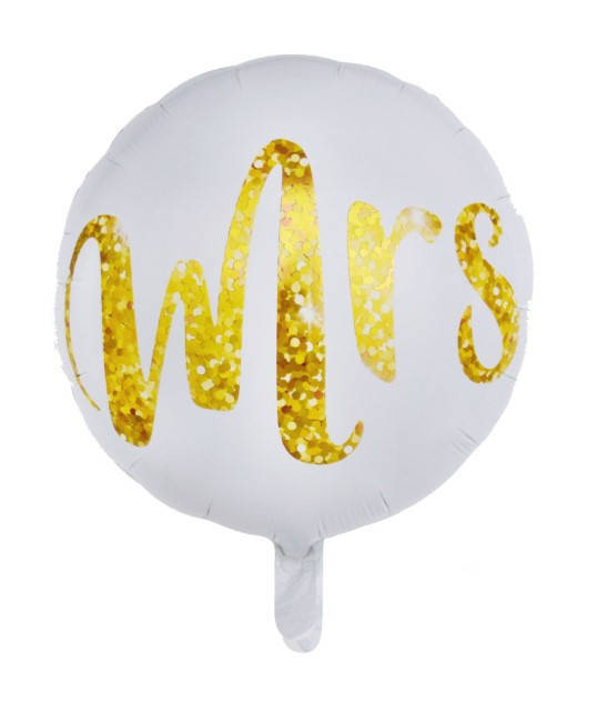 

Фольгированный шар круг Mrs 18" Китай, Белый