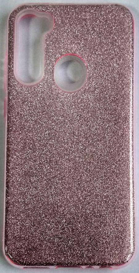 

Силиконовый чехол для Xiaomi Redmi Note 8 с блестками (розовый)