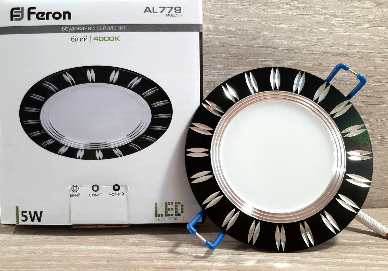 

Светильник светодиодный Feron AL779 5W (черный) встраиваемый точечный