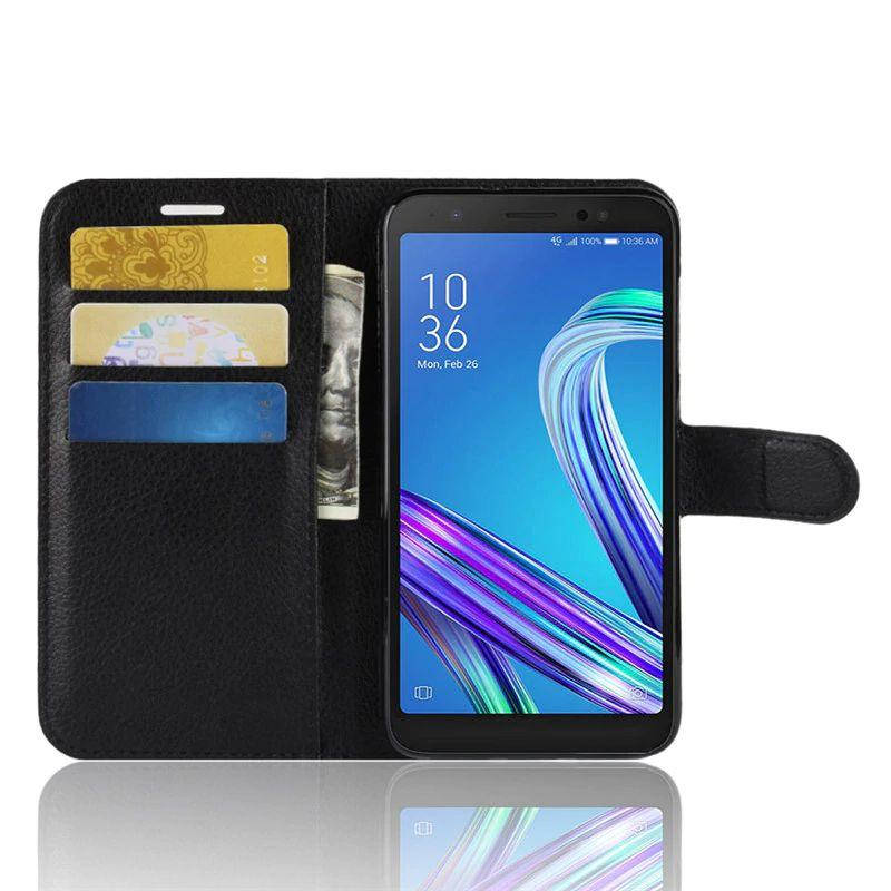 

Чехол книжка Lichee для ASUS ZenFone Live L2 ZA550KL (9 цветов) чёрный