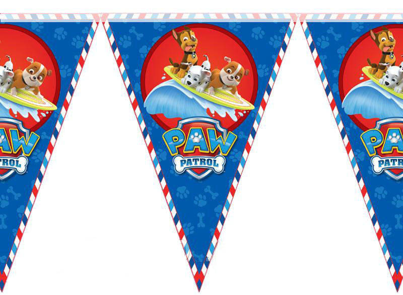 

Флажки-гирлянды 2м. (карнавальная гирлянда из флажков) вымпелы - Синий, Щенячий патруль