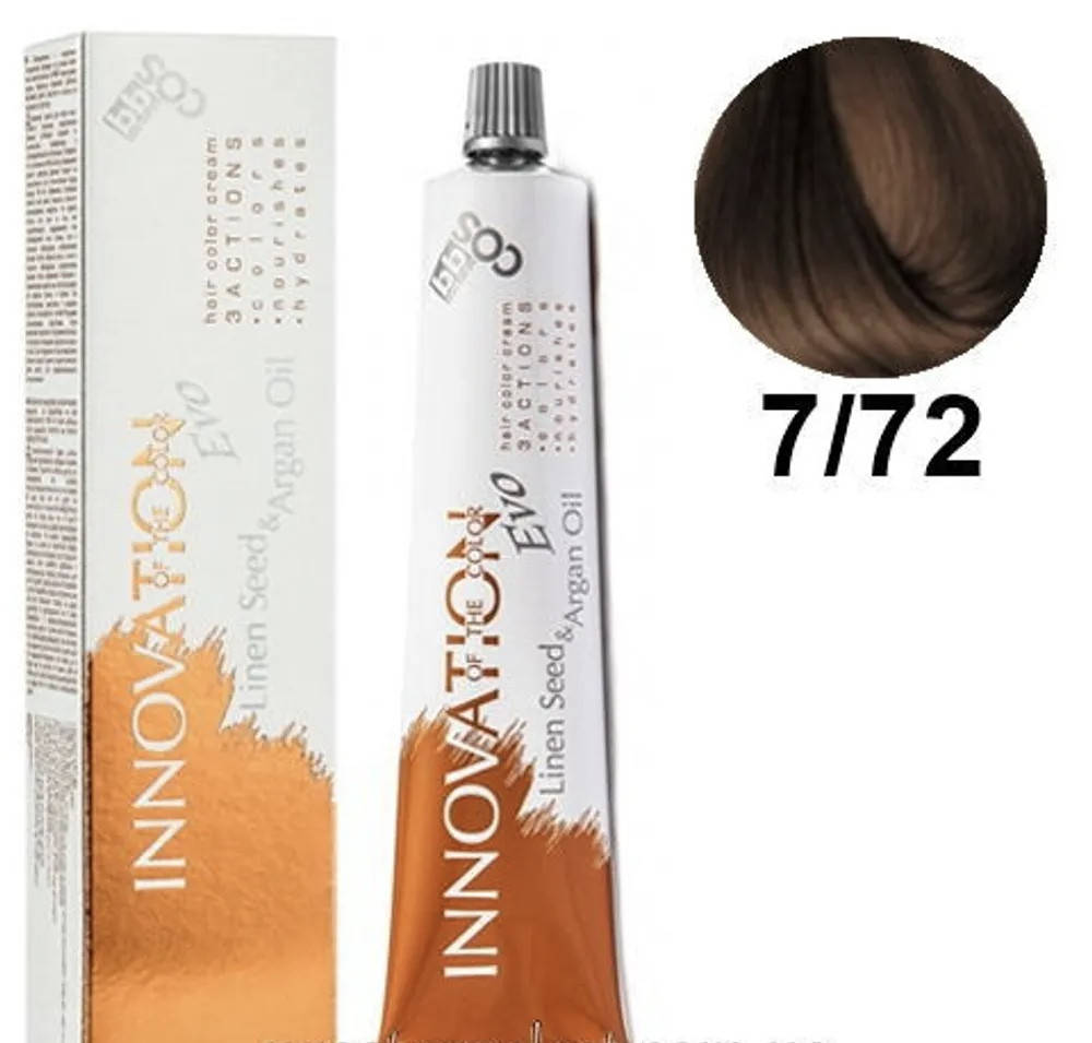 

7/72 Крем-фарба для волосся BBCOS Innovation Evо горіховий 100 мл