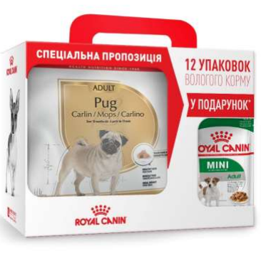 

Royal Canin Pug 3кг+12 паучей в подарок для мопсов