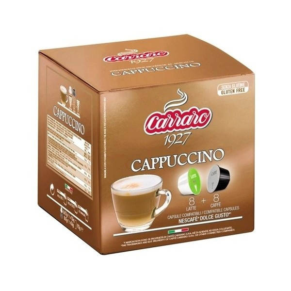 

Кофе в капсулах Carraro Cappuccino, 8+8 капсул Dolce Gusto