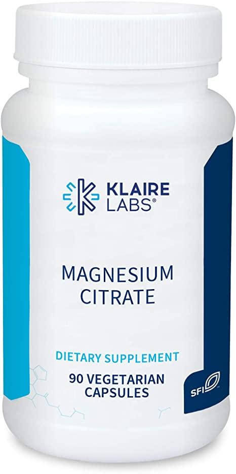 

Цитрат магния, Magnesium Citrate, Klaire Labs, 90 вегетарианских капсул