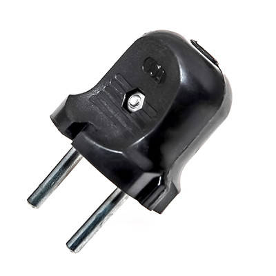 

Вилка чёрная 10А колокольчик