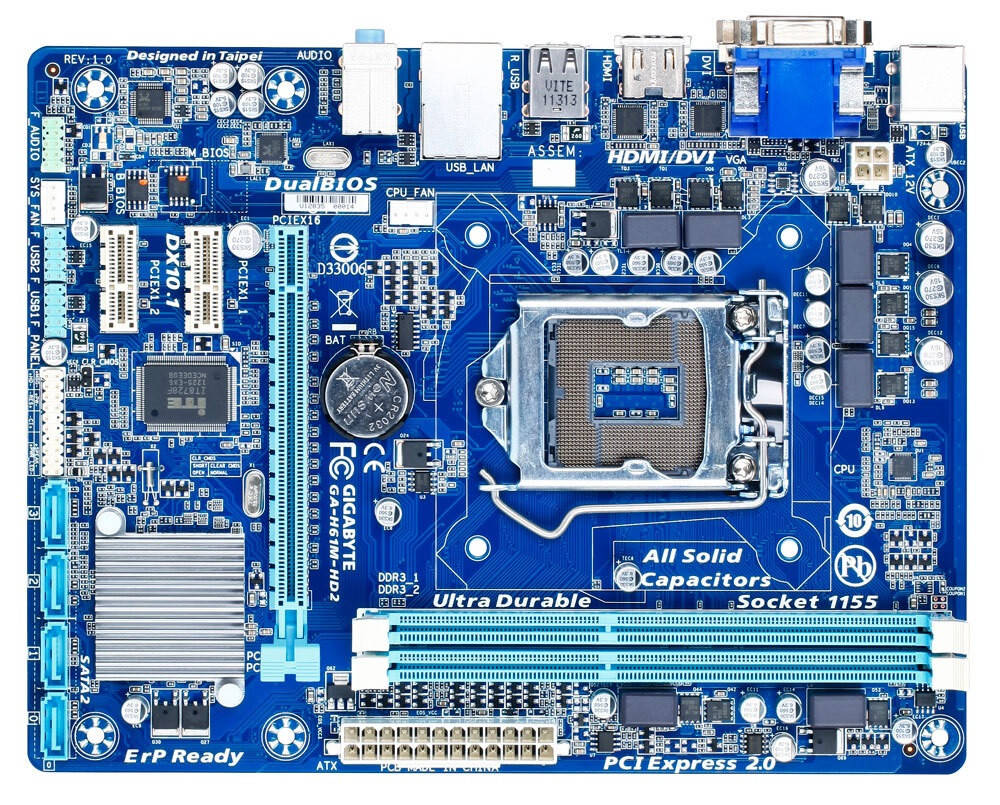 

Материнская плата Gigabyte GA-H61M-HD2 Socket 1155
