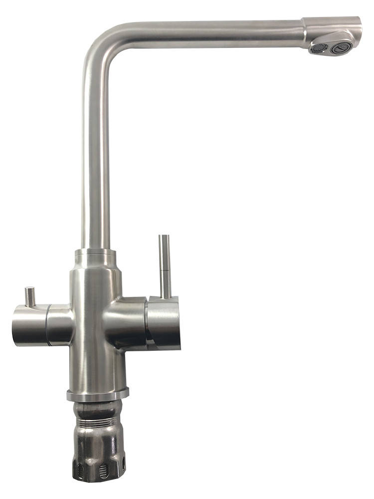 

F43899-1 (H899) Смеситель для кухни под фильтр НЕРЖГ-гусак гайка Ø35 FRAP 1/10