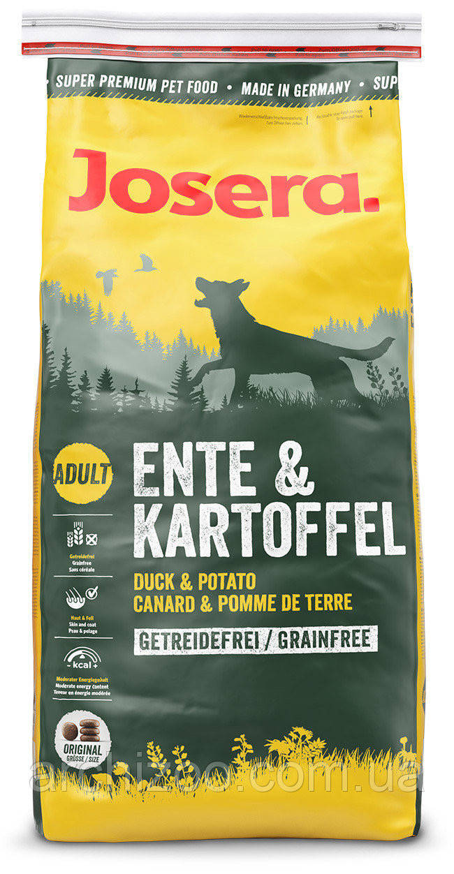 

Josera йозера Ente & Kartoffel 15кг для собак с чувствительным пищеварением с уткой и картофелем