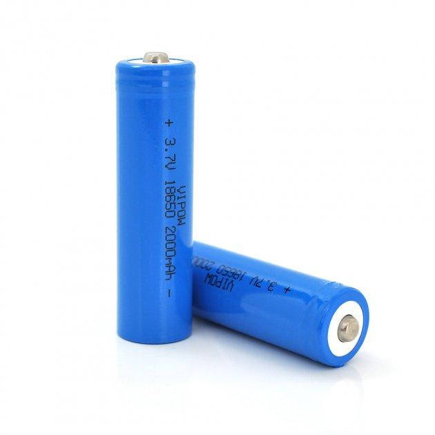 

Аккумулятор 18650 Li-Ion Vipow ICR18650 TipTop, 2000mAh, 3.7V, Blue