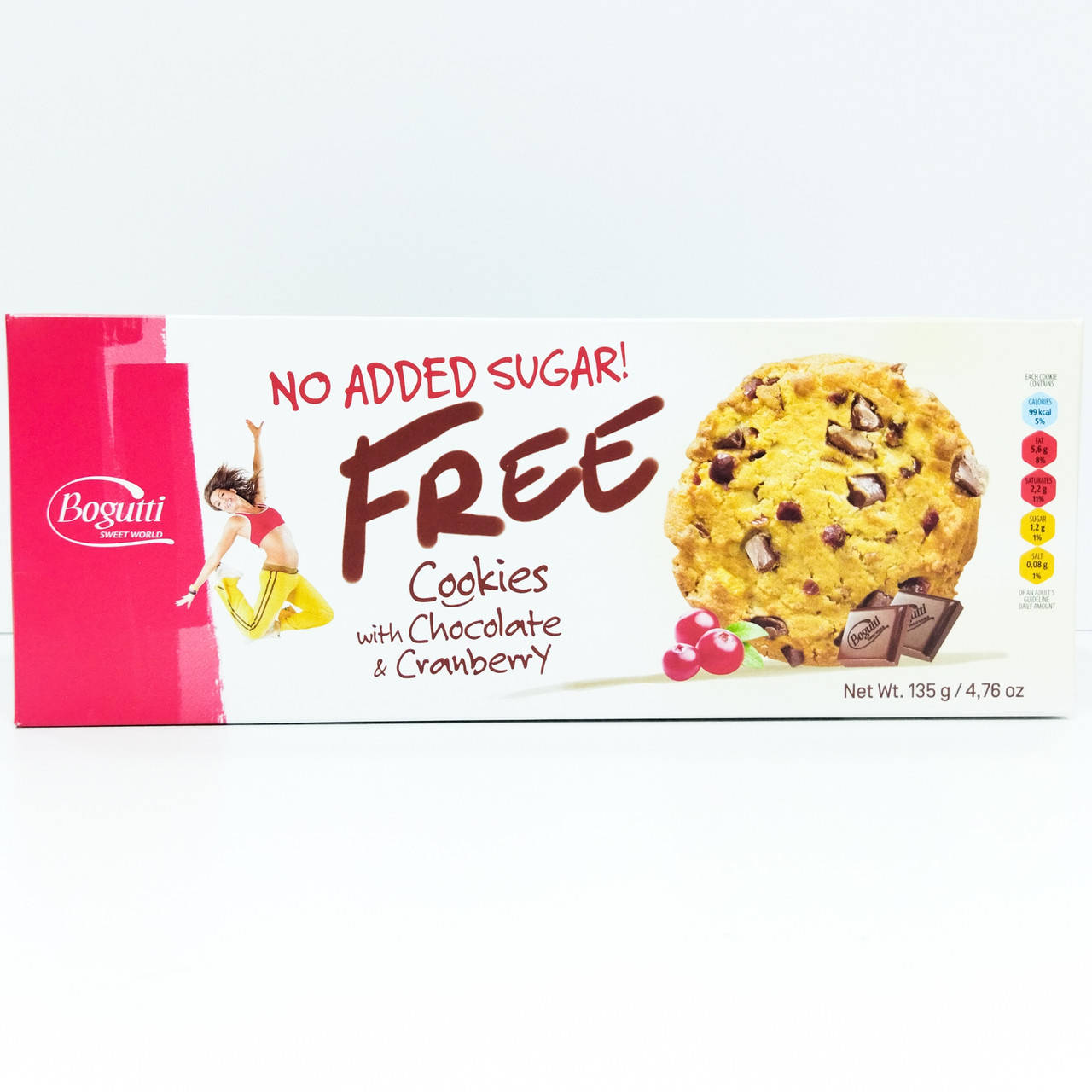 

Печенье Bogutti без сахара с шоколадом и клюквой