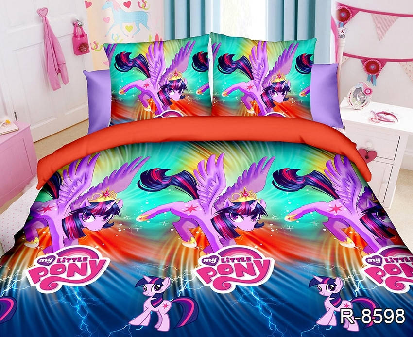 

Детское постельное белье для девочки полуторное ранфорс R8598 My Little PonyTM TAG