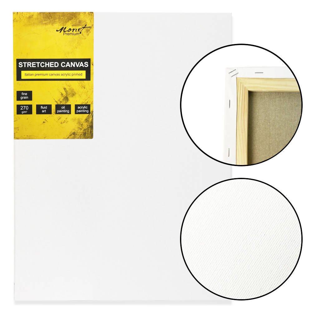 

Полотно на підрамнику Monet італійська бавовна 270 г/м2 дрібне зерно 60*70 см (MFG6070)