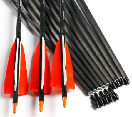 

Стрелы для лука чистый карбон натуральное перо Linkboy Archery 30" 32" ±0,003