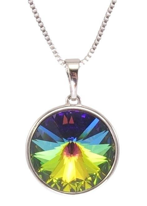 

Кулон Xuping Родий с кристаллами Swarovski на цепочке "Кристалл Vitrail Medium" длина 40.5-45.5см х 1мм