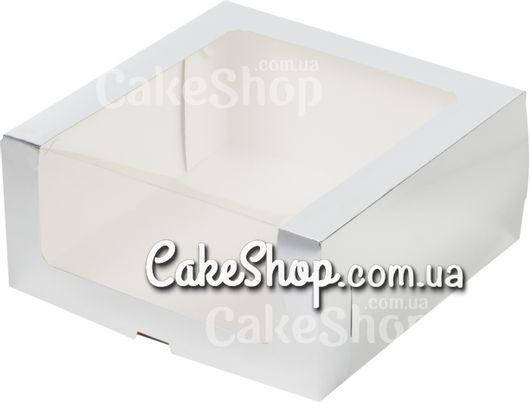 

Коробка для торта Белая с окошком, 25х25х15 см, Белый