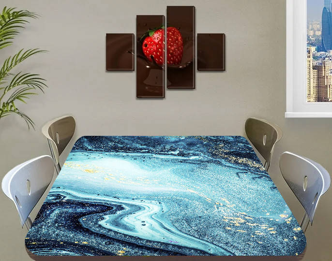 

Виниловая наклейка на стол с текстурой камня самоклеющаяся двойная пленка 85 х 145 см, Голубой