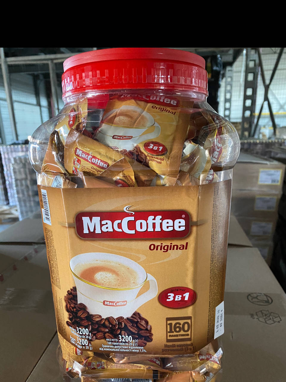 

Кофе растворимый MacCoffee Original (3 в 1) банка 160 пак.