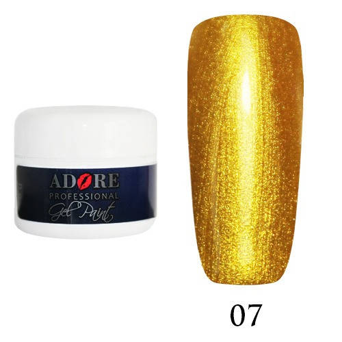 

Гель-краска Adore с липким слоем 07 золото, 5г