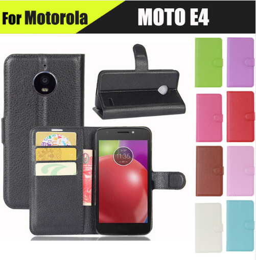 

Кожаный чехол книжка Lichee на Motorola Moto E4 (9 цветов), Разные цвета
