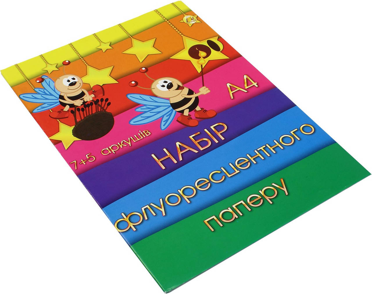 

Папір кольор. А4 12арк. флуор./Тетрада/(20)(100)