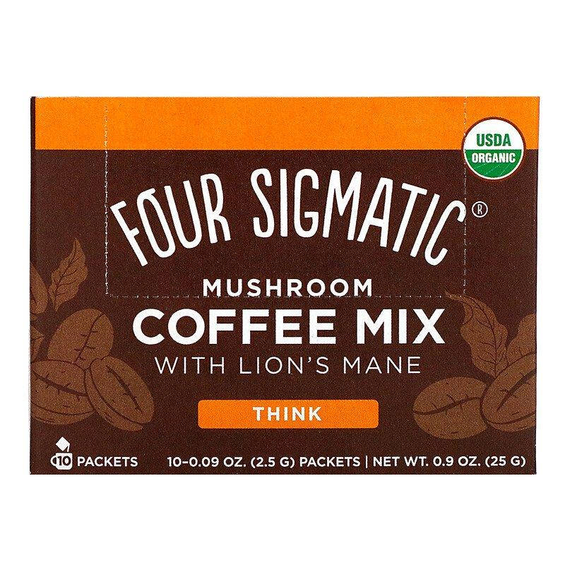 

Грибной кофе с ежовиком гребенчатым "Mushroom Coffe Mix" Four Sigmatic, 10 пакетиков
