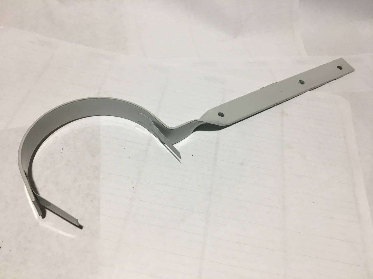 

Гак (крюк) для ринви, довгий, кручений RAL 9006 (світло-сирий), Светло-серый