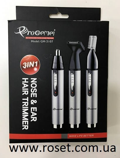 

Триммер Gemei 3 in 1 - GM-3107 (для носа, ушей и бороды)