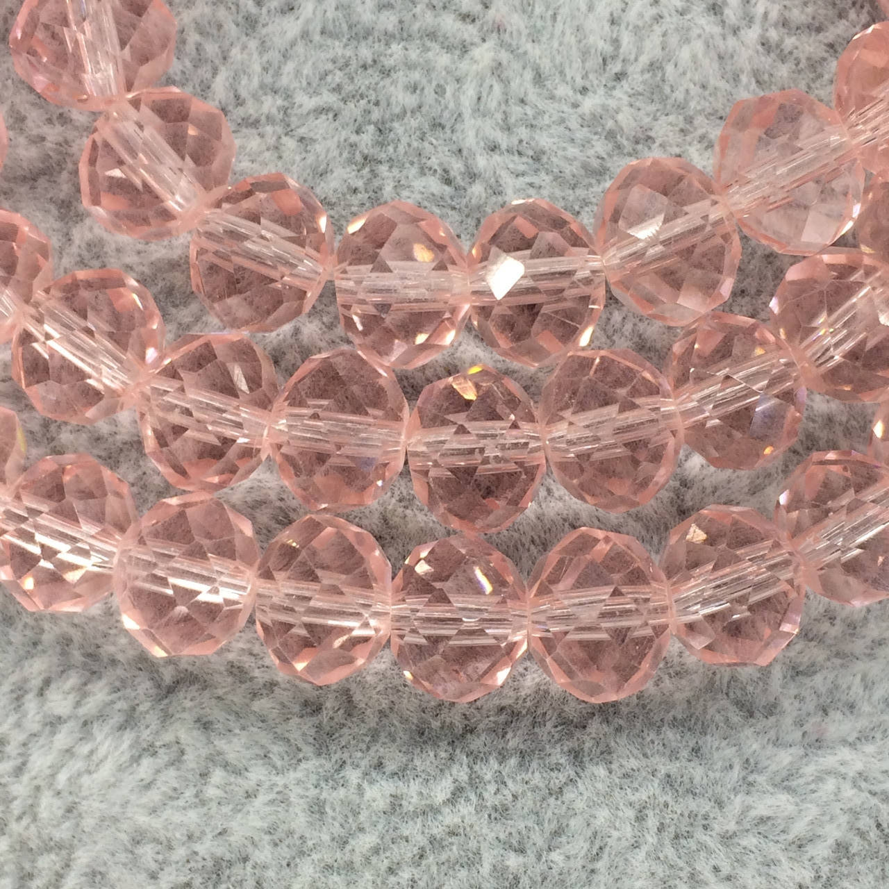 

Бусины на нитке Стекло рондель d=8мм цвет розовый (~70 бусин на на нитке)