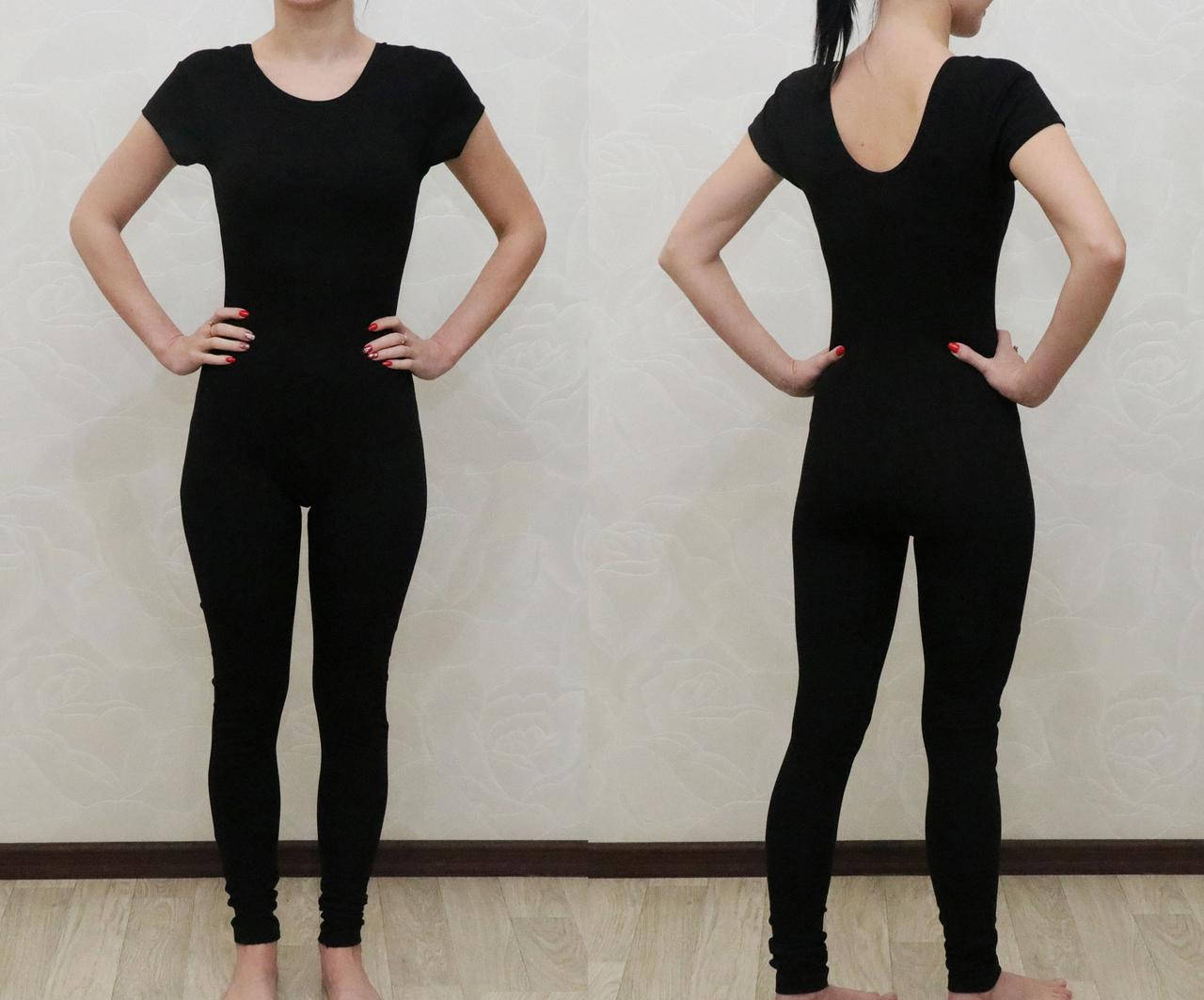 

Комбинезон гимнастический. 72(рост 140-146), Черный