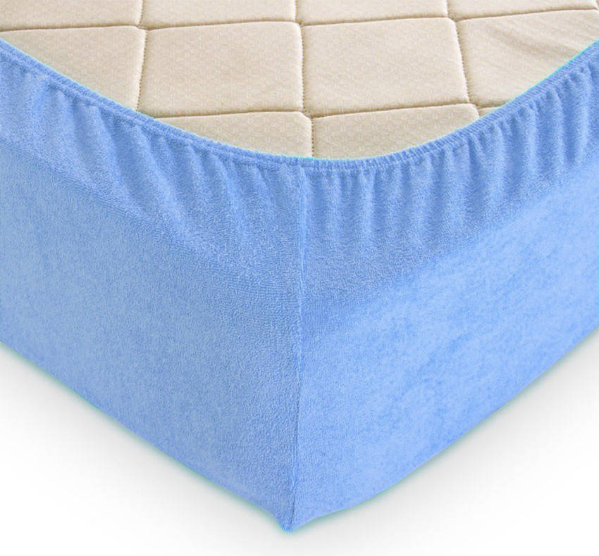 

Простынь махровая полуторная на резинке (160х200х30) Placid Blue, Синий