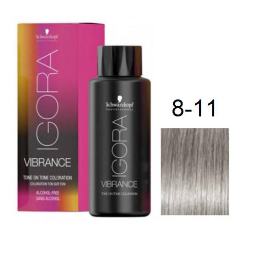

Краска для волос Schwarzkopf igora Vibrance безаммиачная 8-11 Светлый русый сандрэ экстра 60 мл