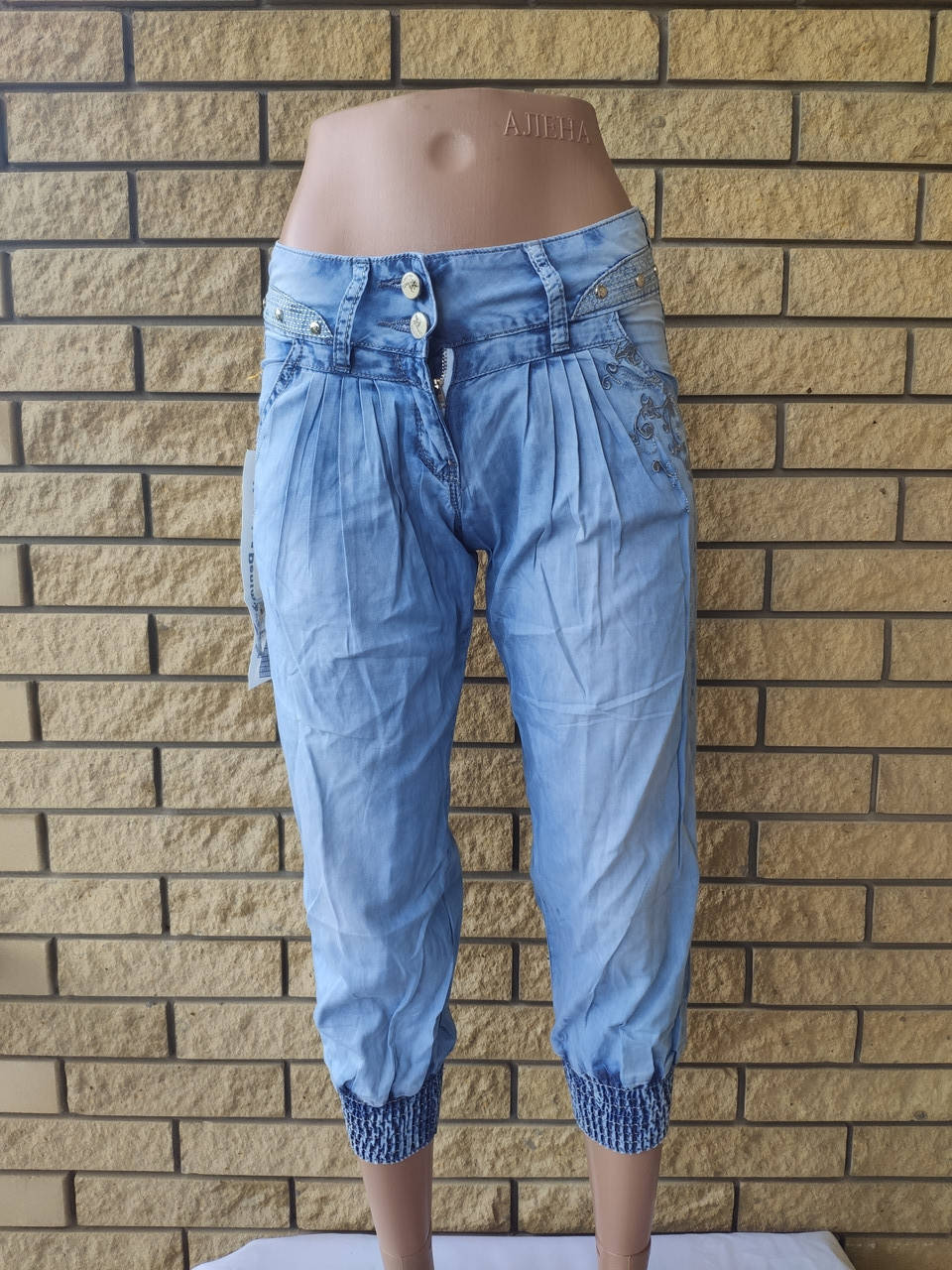 

Бриджи женские джинсовые коттоновые WARXDAR, Голубой