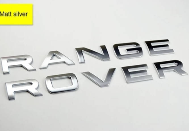 

Надпись Range Rover Буквы Рендж Ровер матовый Серый