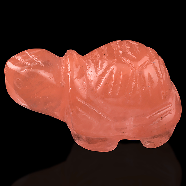 

Турмалиновый кварц, статуэтка черепашка, 132ФГТ, Красный