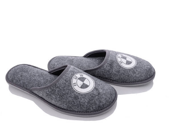

Тапочки мужские BMW комнатные тихий ход Войлок серый, тапки 47